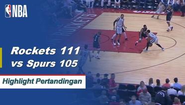 NBA I Cuplikan Pertandingan : Rockets 111 vs Spurs 105