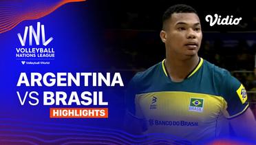 Argentina vs Brasil - Highlights | Men's Volleyball Nations League 2024