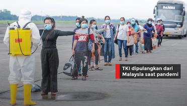 TKI dipulangkan dari Malaysia pada masa pandemi