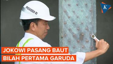 Momen Jokowi Kencangkan Baut di IKN
