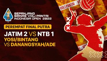 Full Match | Perempat Final Putra 3 | JATIM 2: Yosi/Bintang vs NTB 1: Danangsyah/Ade | Sirnas Voli Pantai 2022