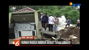 Rumah Warga Bogor Ambruk Akibat Tanah Ambles 2 Meter - Liputan 6 Terkini