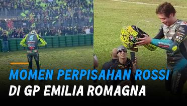 Momen Perpisahan Rossi di GP Emilia Romagna, Lempar Helm ke Fans