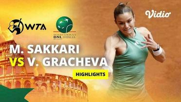 Maria Sakkari vs Varvara Gracheva - Highlights | WTA Internazionali BNL d'Italia 2024
