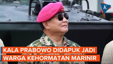 Momen Prabowo Resmi Sandang Status Warga Kehormatan Marinir TNI AL