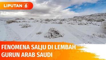 Jendela Dunia: Fenomena Langka! Hujan Salju di Lembah Gurun, Arab Saudi | Liputan 6