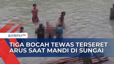 Warga Kebumen Gotong Royong Evakuasi Tiga Bocah Hanyut Terseret Arus Saat Bermain di Sungai