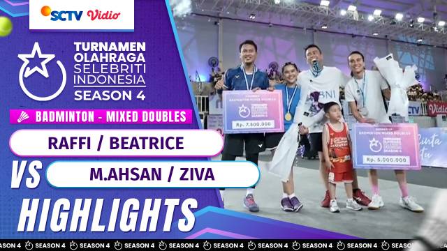 Raffi Ahmad / Bellaetrix Manuputty VS Ziva Magnolya / Mohammad Ahsan - Highlights Badminton Mixed Doubles | TOSI Season 4