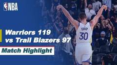 Match Highlight  | Golden State Warriors 119 vs 97 Portland Trail Blazers | NBA Pre-Season 2021/2022
