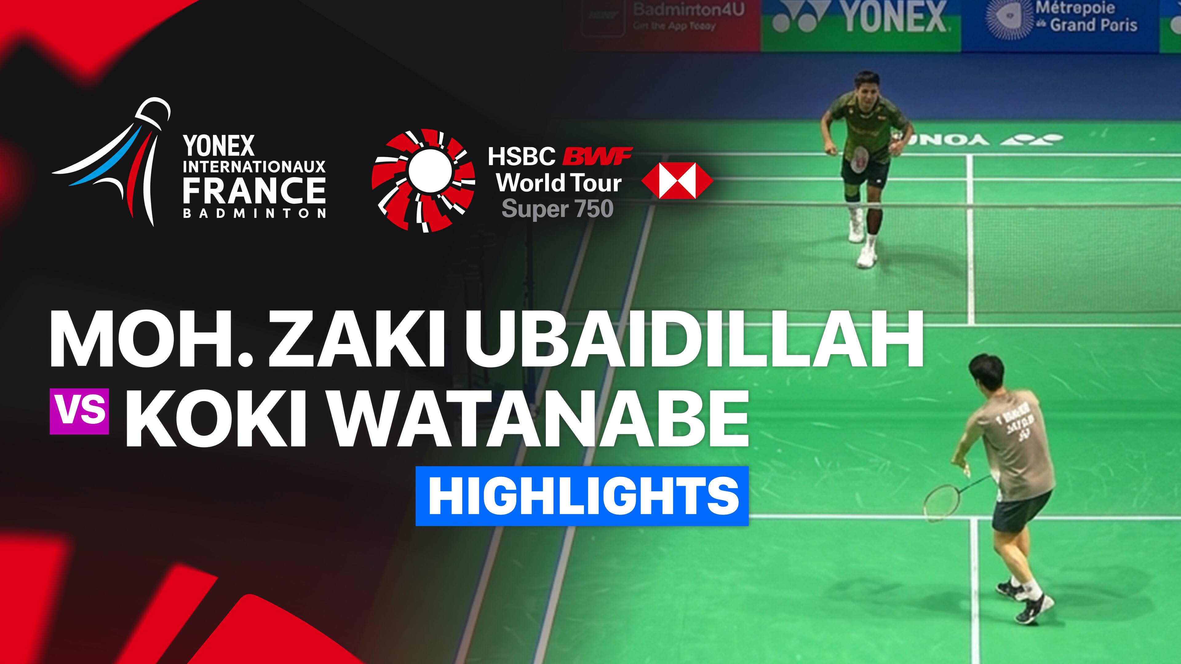 Moh. Zaki Ubaidillah (INA) vs Koki Watanabe (JPN) - Men's Singles Round of 16 | YONEX French Open 2026