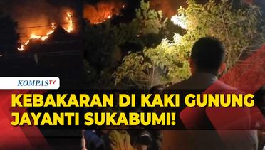 Detik-Detik Kebakaran Lahan di Kaki Gunung Jayanti Sukabumi