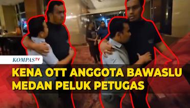 Penampakan Azlansyah Hasibuan Komisioner Bawaslu Medan yang Peluk Petugas saat Kena OTT