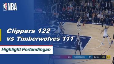 NBA I Cuplikan Pertandingan : Clippers 122 vs Timberwolves 111