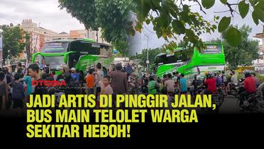Berjoget di Pinggir Jalan, Gara-gara Sopir Bus Asik Mainkan Klakson Telolet!