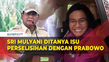 Senyum Sri Mulyani Saat Ditanya Soal Isu Perselisihan dengan Menhan Prabowo