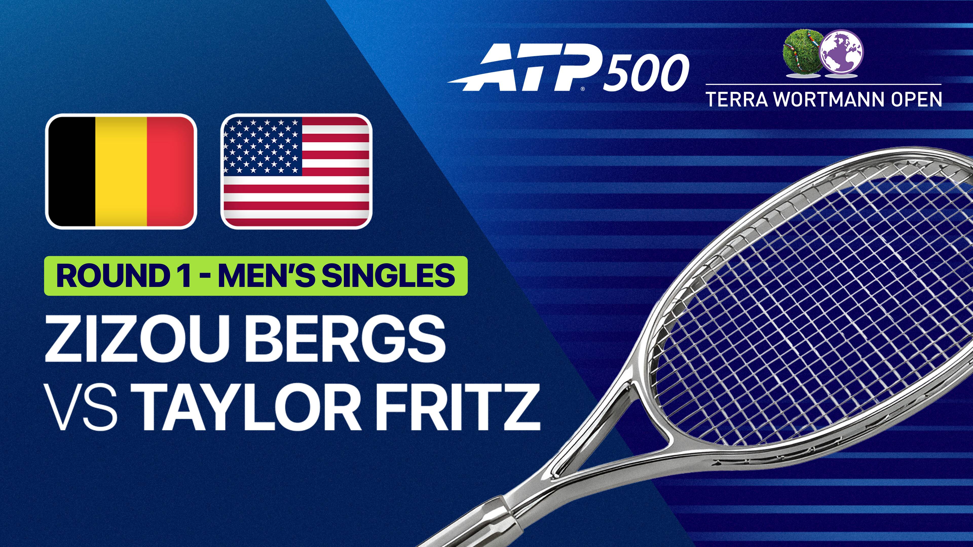 Zizou Bergs vs Taylor Fritz - Round 1 | ATP 500: Terra Wortmann Open 2026