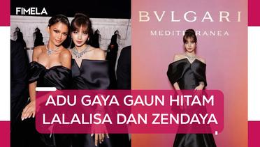 6 Potret Memikat Lisa BLACKPINK di Event Bulgari, Sandingi Kecantikan Zendaya Kenakan Dress Hitam