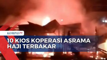Kebakaran 10 Kios Koperasi Asrama Haji di Pinang Panti Raya, 6 Unit Mobil Damkar Diterjunkan!