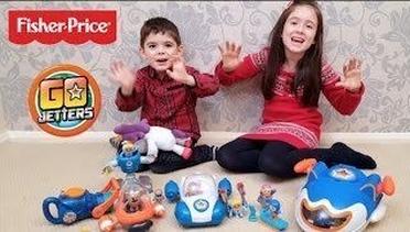 Fisher-Price Go Jetters Jet Pad, Vroomster, Talking Ubercorn & Glitch & Grimbler Toy Review
