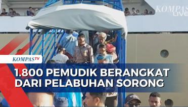 Sorong Mudik Perdana, 1.800 Penumpang Berangkat dari Pelabuhan Laut Sorong
