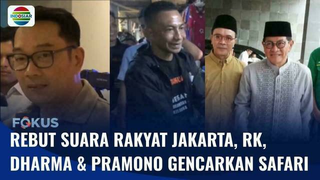 Jelang Pilkada Jakarta, Ridwan Kamil, Dharma & dan Pramono Gencarkan Safari Politik | Fokus