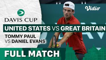 Full Match | Grup D: United States vs Great Britain | Tommy Paul vs Dan Evans | Davis Cup 2022