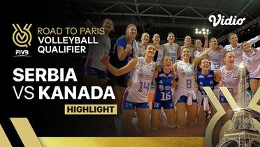 Match Highlights | Serbia vs Kanada | Women's FIVB Road to Paris Volleyball Qualifier