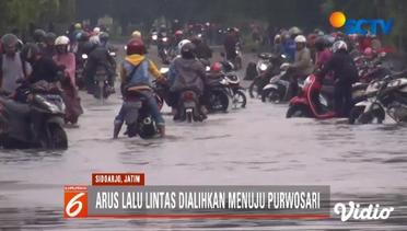 Banjir di Sidoarjo, Arus Lalu Lintas Menuju Malang Dialihkan  - Liputan 6 Terkini