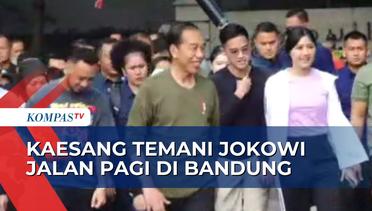 Ketum PSI Kaesang Pangarep Terlihat Temani Jokowi Jalan Pagi di Bandung