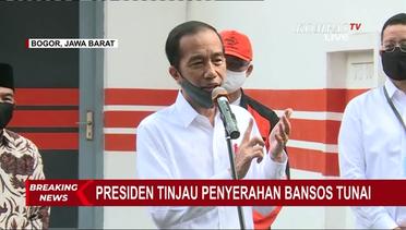 Presiden Jokowi Tinjau Langsung Penyaluran Bansos di Bogor
