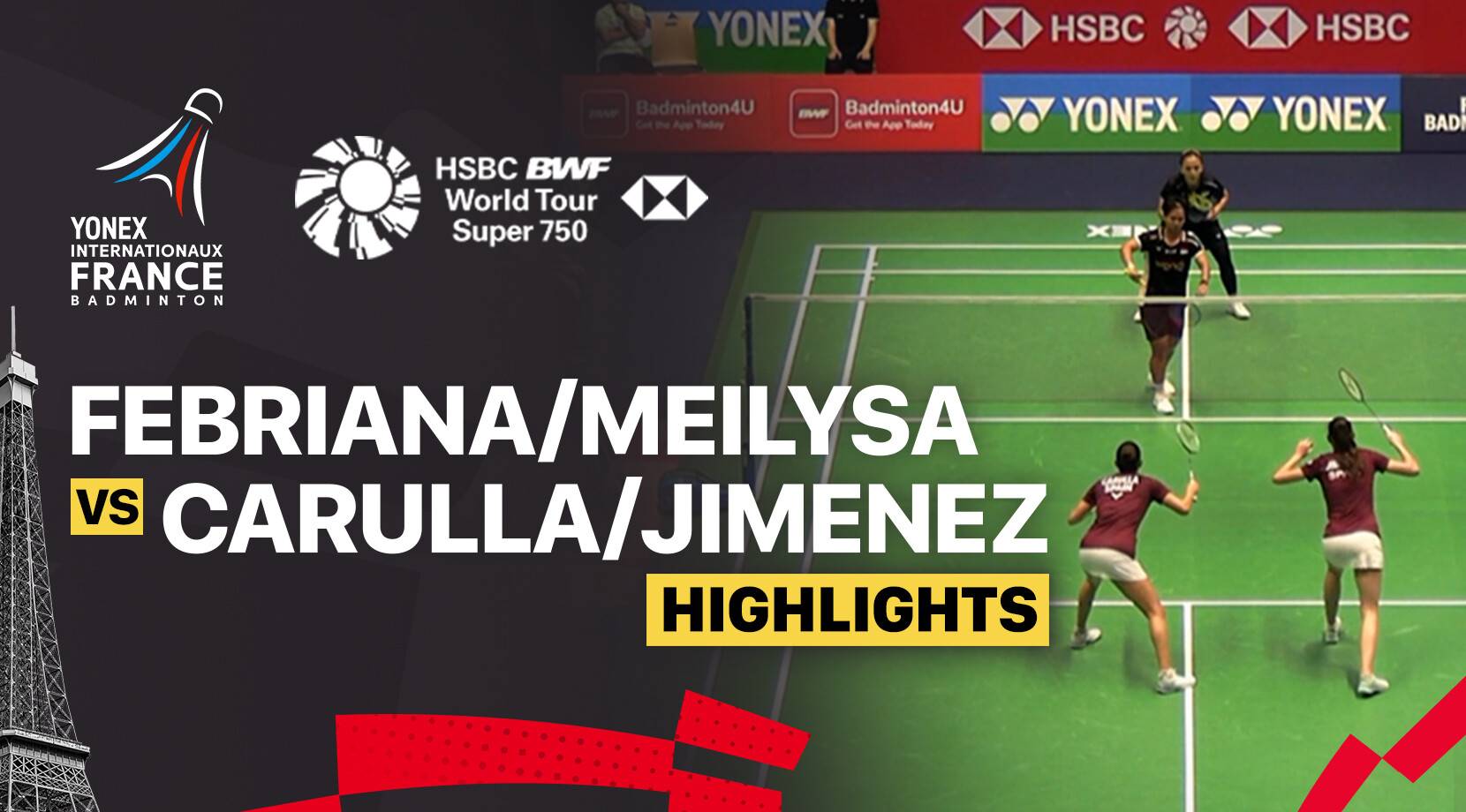 Febriana Dwipuji Kusuma/Meilysa Tria Puspitasari (INA) vs Nikol Carulla/Carmen Maria Jimenez (SPA) - Women's Doubles Round of 32 | YONEX French Open 2025