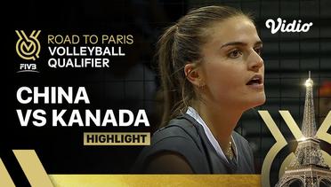 Match Highlights | China vs Kanada | Women's FIVB Road to Paris Volleyball Qualifier