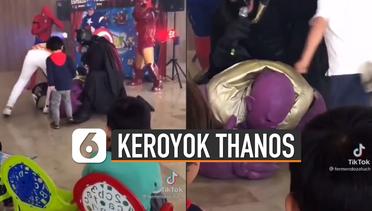 Kocak, Bocah-Bocah Bantu 'Avengers' Keroyok Thanos