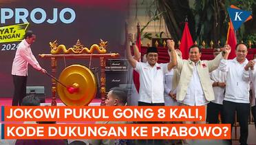 Projo: Momen Jokowi Pukul Gong 8 Kali di Rakernas VI Projo, Sinyal Dukung Prabowo?