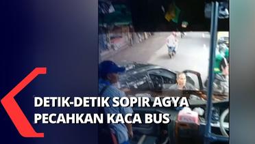 Akhir Damai Pengemudi Mobil Pecahkan Kaca Pintu Bus karena Tak Terima Spionnya Lecet
