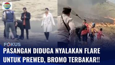 Diduga Pasangan Nyalakan Flare Saat Prewedding, Gunung Bromo Terbakar! | Fokus