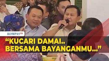 Momen Prabowo Kunjungi Warung Milik Dudung, Makan Bakso dan Nyanyi Bareng