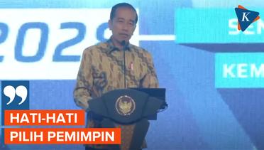 Di Hadapan Ganjar dan Jusuf Kalla, Jokowi Minta Masyarakat Berhati-hati Dalam Pilih Pemimpin