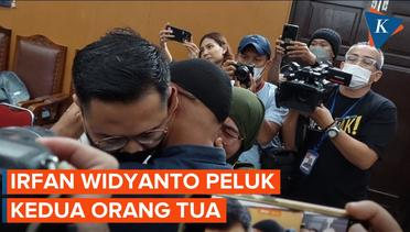 Irfan Widyanto Peluk Orang Tua Jelang Sidang Vonis Kasus Obstruction of Justice Kematian Yosua