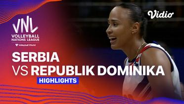 Serbia vs Republik Dominika - Highlights | Women's Volleyball Nations League 2024