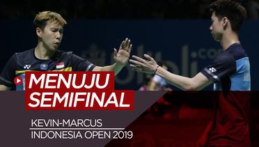 Menang Mudah Atas Wakil China, Kevin/Marcus Lolos ke Semifinal Indonesia Open 2019
