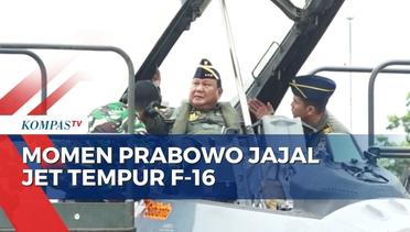 Prabowo Terima Wing Kehormatan Penerbang Usai Jajal Pesawat Jet Tempur F-16 Milik TNI AU