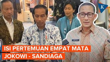 Jokowi Ungkap Isi Pertemuan dengan Sandiaga di Istana