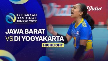 Highlights | Semifinal - Putri: Jawa Barat vs DI Yogyakarta  | Kejurnas Junior 2022