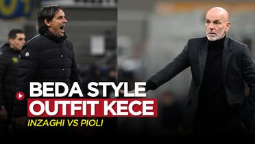 Beda Style Outfit Kece Simone Inzaghi dan Stefano Pioli dalam Laga Inter Milan Vs AC Milan