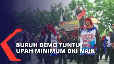 Buruh Gelar Demo di Depan Balai Kota DKI, Tuntut Kenaikan UMP dan Tolak Kenaikan Harga BBM