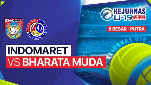 Putra: Indomaret vs Bharata Muda - Babak 8 Besar - Full Match | Kejurnas Bola Voli Antarklub U-19 2024