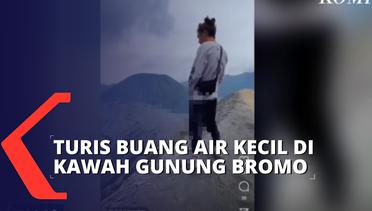 Turis Asal Jerman Buang Air Kecil di Kawah Wisata Gunung Bromo