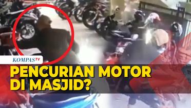 Terekam CCTV, Pencurian Sepeda Motor di Masjid