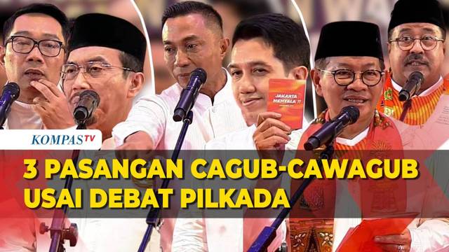 [FULL] RK-Suswono, Dharma-Kun hingga Pramono-Rano usai Debat Perdana Pilkada Jakarta 2024